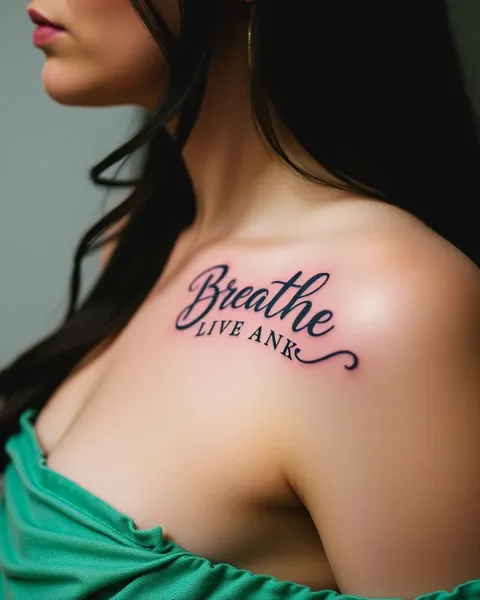 Ideas de tatuaje "Breathe" para mujeres: arte empoderador